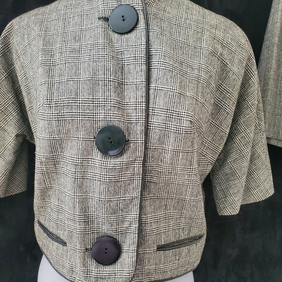 Vintage tweed wool blouse jacket and skirt set - Picture 4 of 7